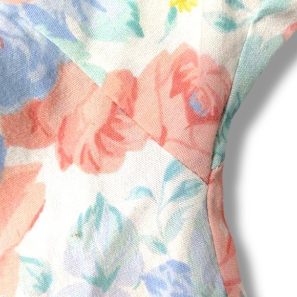 Vintage Pastel Floral Button Down Short Sleeve Shirt Women’s Plus Size 20W - Picture 12 of 13